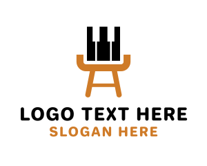Chair Piano Keys  Logo