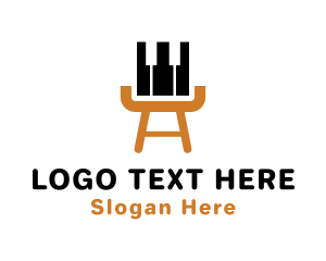 Chair Piano Keys Logo