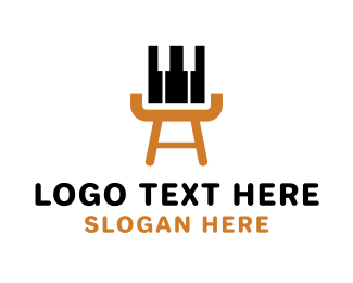 Piano & Easel Logo