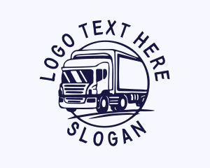 Truckload - Blue Freight Trucking logo design