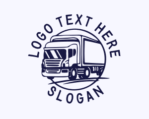 Shipping - Blue Freight Trucking logo design