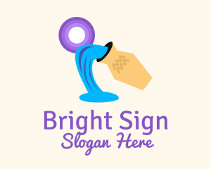 Sign - Aquarius Zodiac Sign logo design