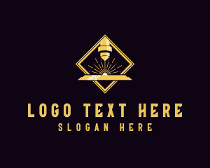 Cnc - Diamond Laser Cutter CNC logo design