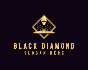 Diamond Laser Cutter CNC logo design