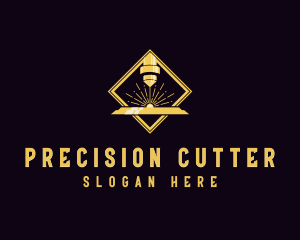 Diamond Laser Cutter CNC logo design