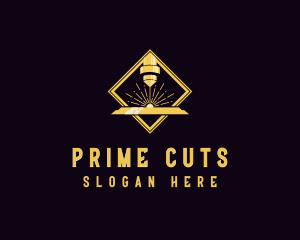 Diamond Laser Cutter CNC logo design