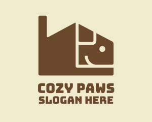 Brown Puppy House  logo design