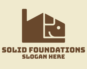 Animal Sanctuary - Brown Puppy House logo design