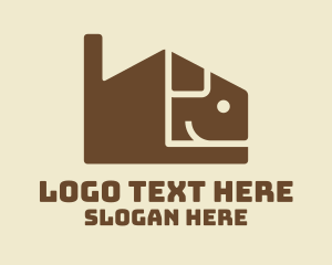 Animal Sanctuary - Brown Puppy House logo design