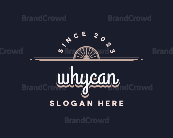 Elegant Wagon Wheel Company Logo