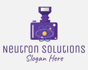 Violet Atom Camera logo design