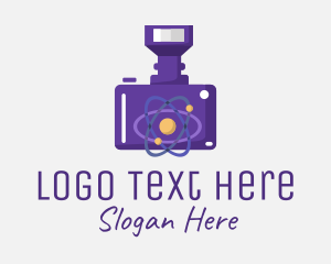 Blogging - Violet Atom Camera logo design