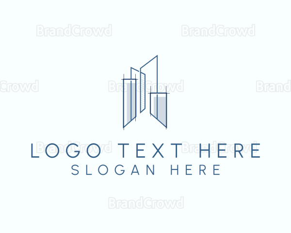 Construction Building Scaffolding Logo