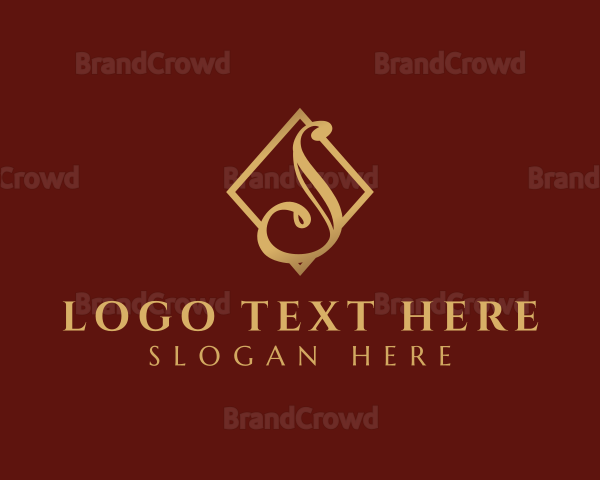 Premium Gold Letter S Logo