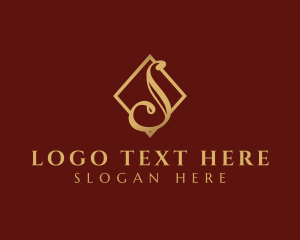 Calligraphy - Premium Gold Letter S logo design
