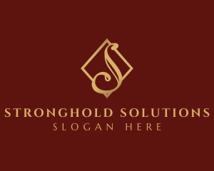 Premium Gold Letter S logo design