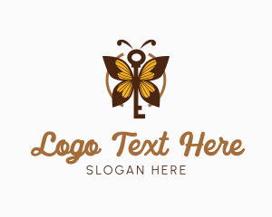 Firefly Wings - Elegant Butterfly Key logo design