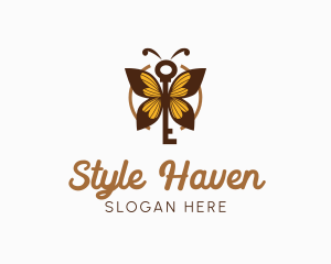 Souvenir Shop - Elegant Butterfly Key logo design