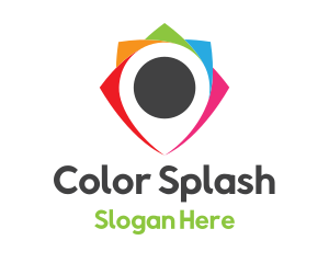 Colorful Location Pin logo design