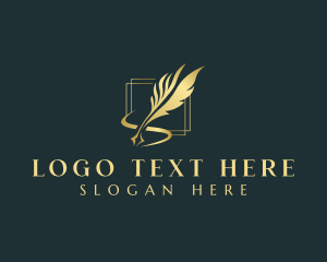Luxury - Law Quill Writer logo design