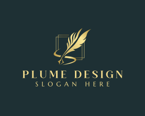 Plume - Law Quill Writer logo design