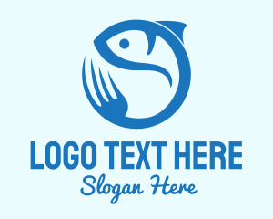 Culinary School - Blue Fish Resto logo design