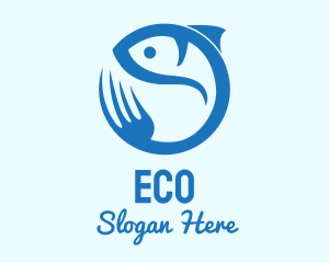 Ocean - Blue Fish Resto logo design