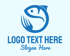 Food Service - Blue Fish Resto logo design