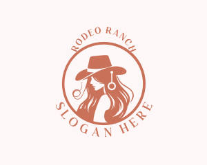 Ranch Cowgirl Rodeo logo design