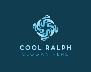 HVAC Wind Cooling logo design