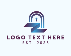 Security - Secure Padlock Letter Z logo design