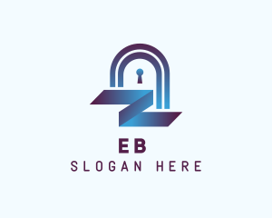 Secure Padlock Letter Z Logo