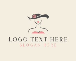 Housewife - Beauty Female Hat logo design