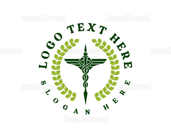 Caduceus Medical Wreath Logo