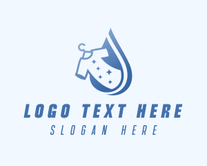 Dry Cleaning - Clothes Laundry Laundromat logo design