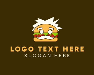 Grandpa - Senior Burger Man logo design