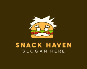 Senior Burger Man logo design