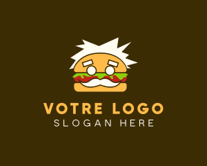 Snack - Senior Burger Man logo design
