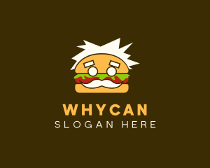 Old Man - Senior Burger Man logo design