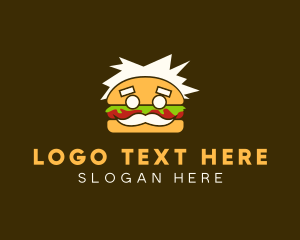 Burger Stand - Senior Burger Man logo design