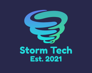 Storm - Gradient Tornado Cyclone logo design