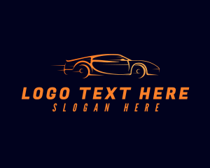 Auto Repair - Fast Orange Automobile logo design