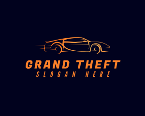Auto Shop - Fast Orange Automobile logo design