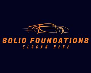 Sedan - Fast Orange Automobile logo design