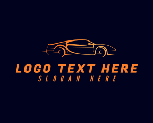 Fast Orange Automobile Logo