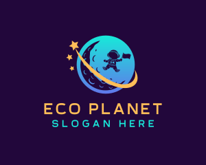 Star Planet Astronaut logo design