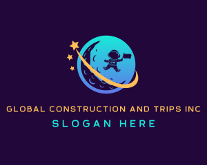 Star Planet Astronaut logo design