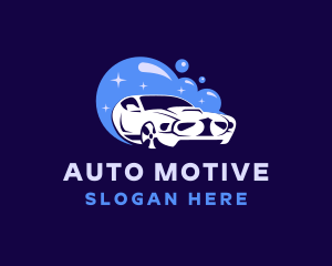 Auto Detailing Bubbles logo design