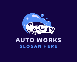 Auto Detailing Bubbles logo design