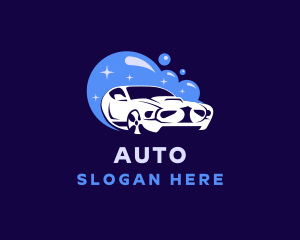Auto Detailing Bubbles logo design